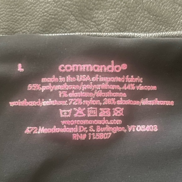 Commando Faux Leather Legging In Black Size Large Petite - Picture 6 of 10